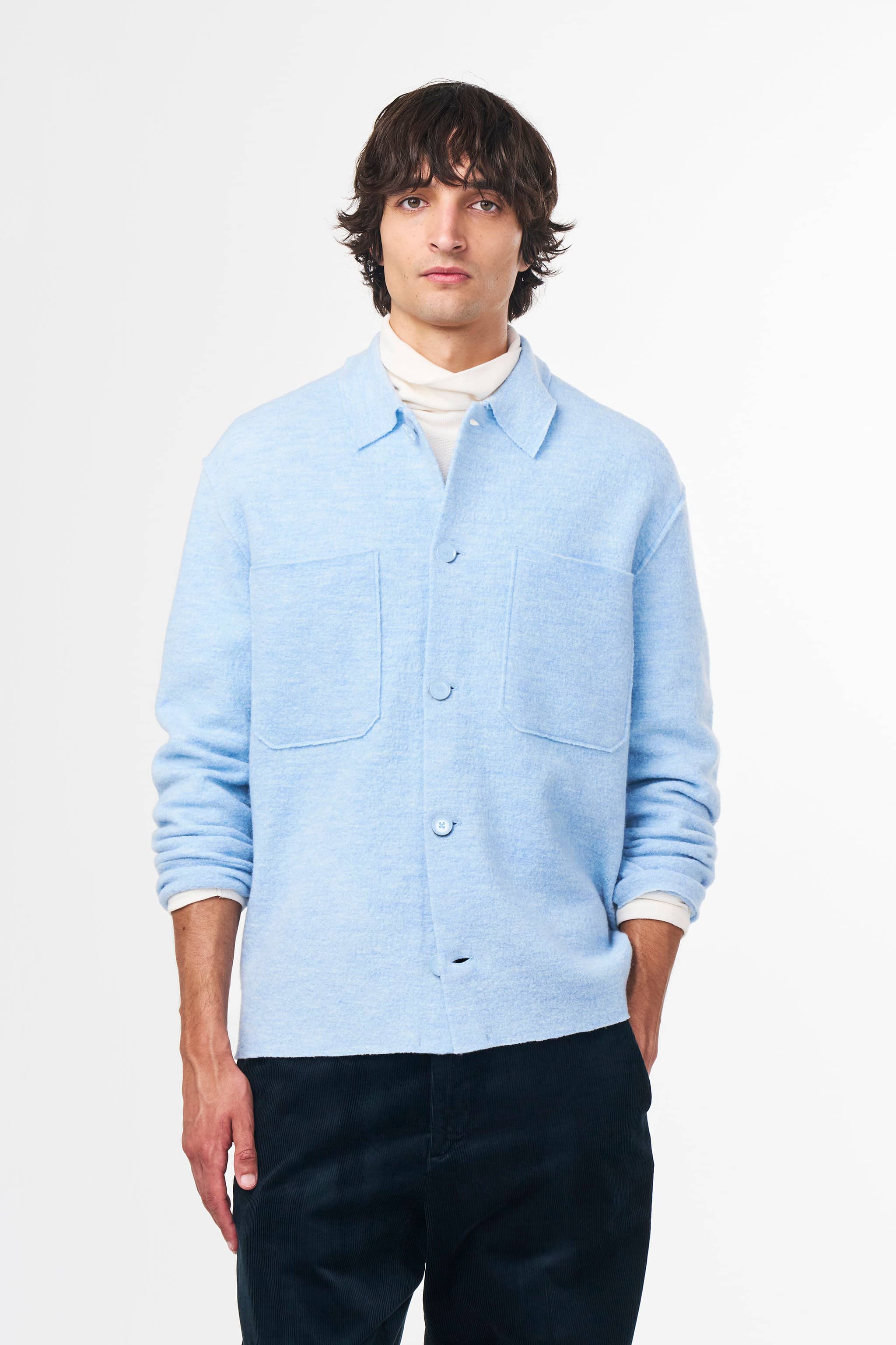 Jonas 6398 men's overshirt - Powder Blue - Buy online at NN.07®