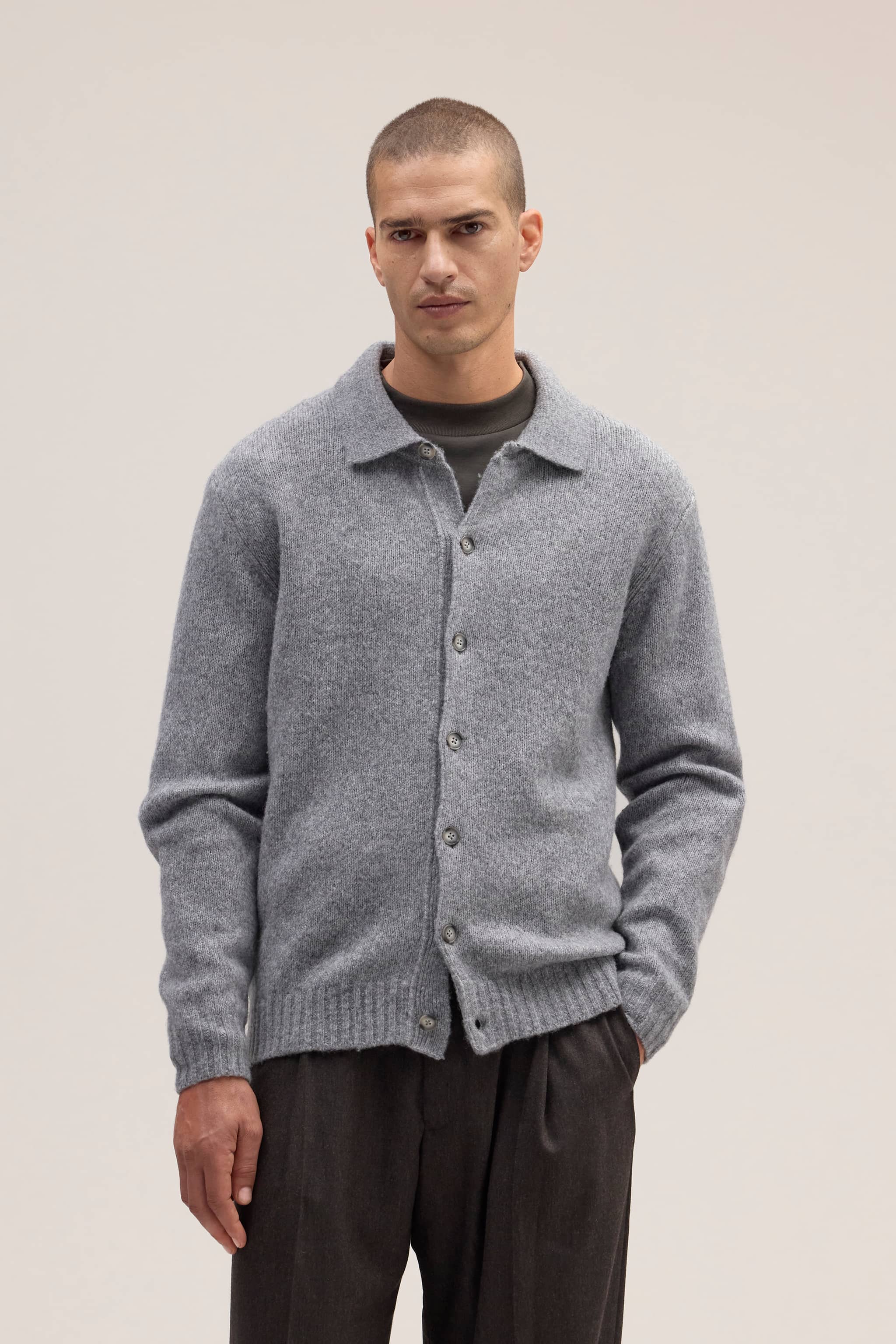 Lee 6598 men's cardigan - Grey Melange - Buy online at NN.07®